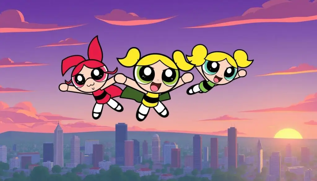 Atomówki imiona - Bójka, Bajka i Brawurka razem chroniące miasto Townsville