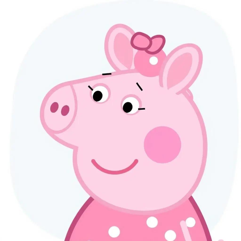 Ciocia Świnka w różowej sukience