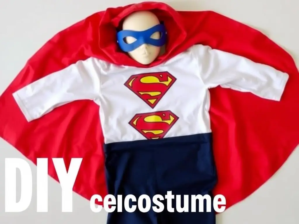 Dziecięcy strój superbohatera z peleryną i maską