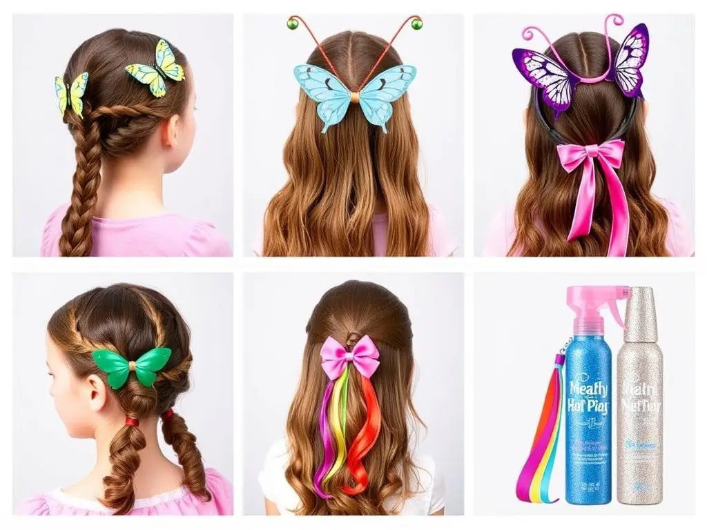 Fryzury i ozdoby do włosów pasujące do stroju motylka