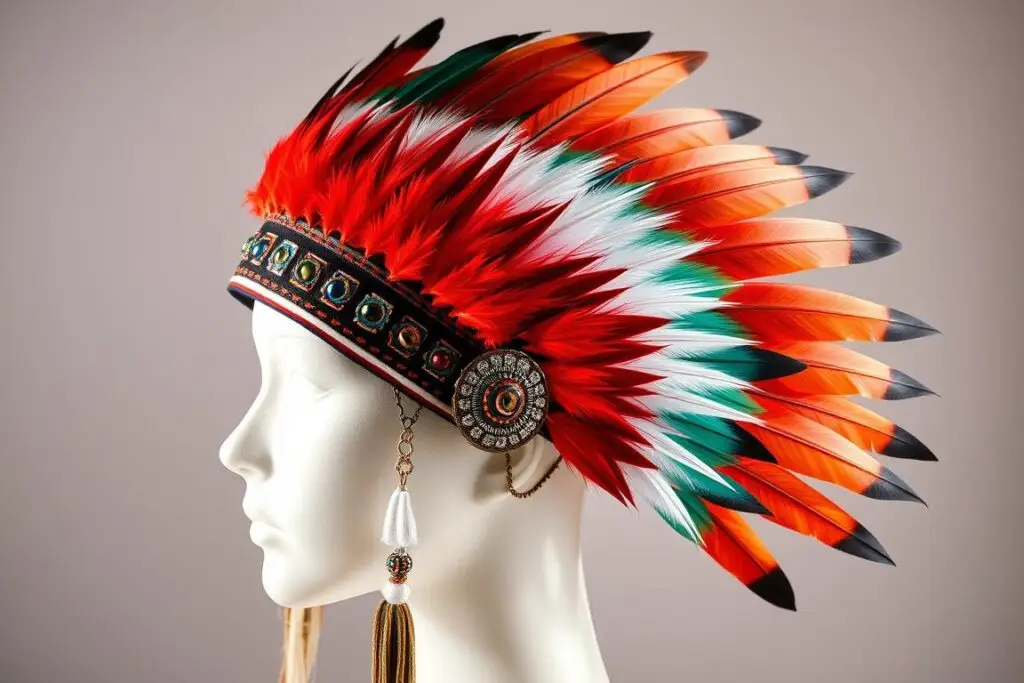 Gotowy pióropusz do stroju indianki