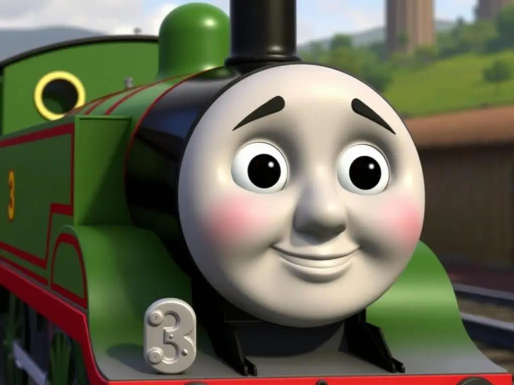 Henio - zielona lokomotywa z numerem 3 z tomek i przyjaciele imiona pociągów