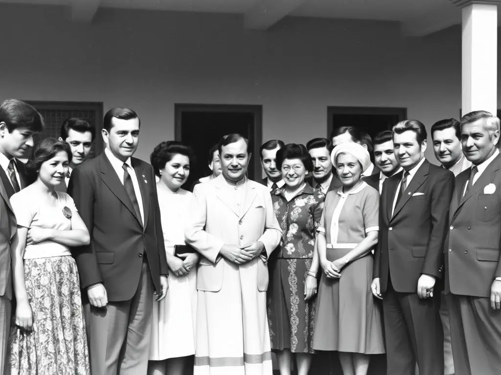 Historyczne zdjęcie przedstawiające początki Dnia Przyjaciela w Paragwaju