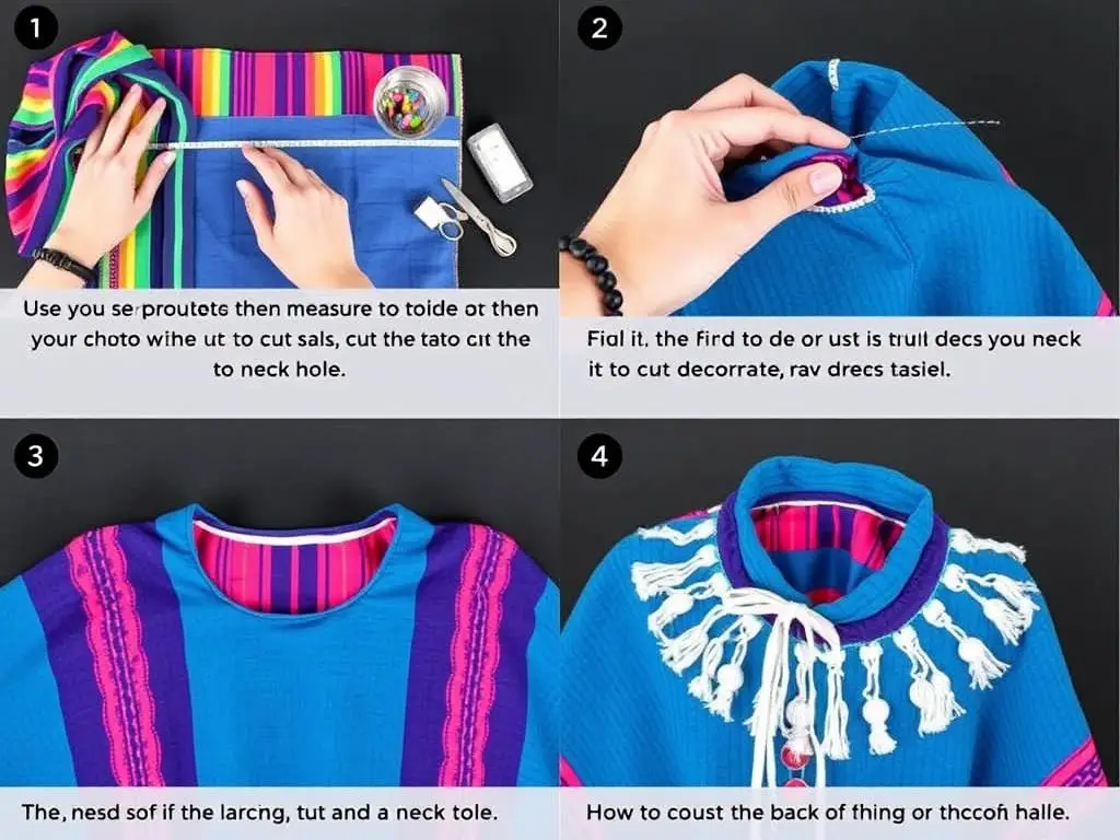 Instrukcja krok po kroku jak uszyć ponczo meksykańskie Instrukcja krok po kroku jak uszyć ponczo meksykańskie