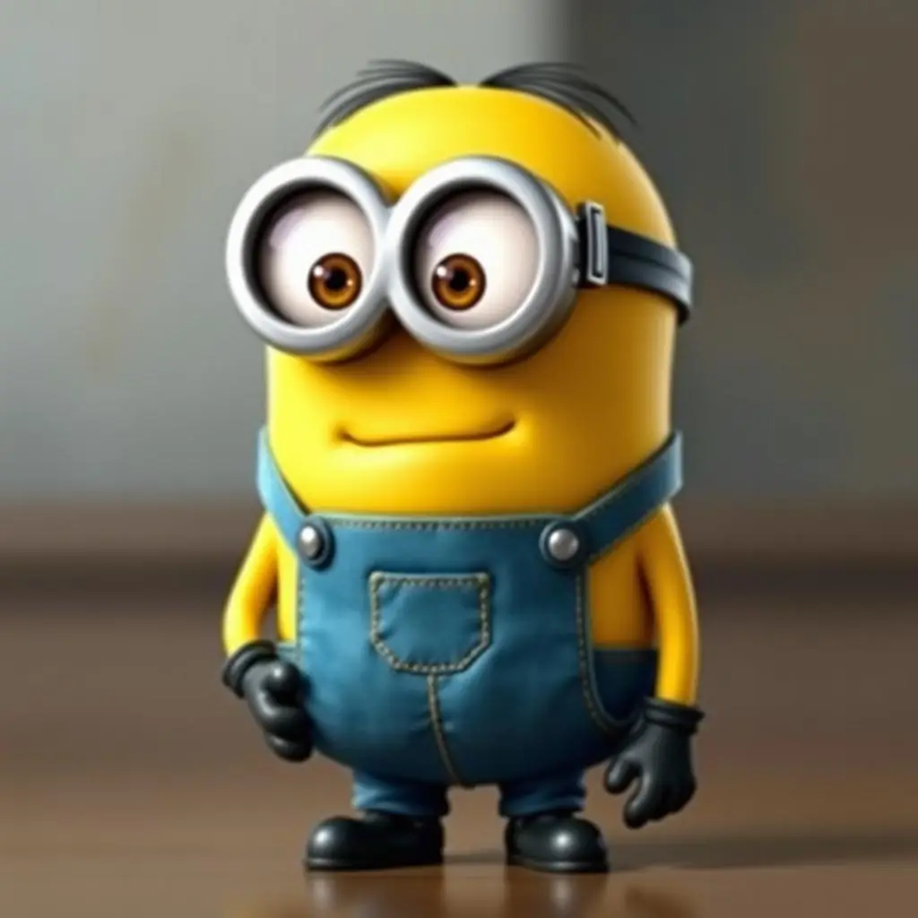 Jerry minionek - niski minionek z dwojgiem oczu