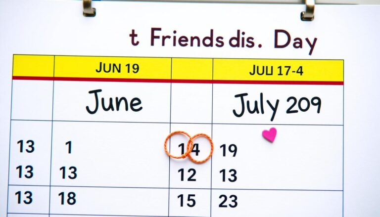 Kalendarz z zaznaczoną datą kiedy jest dzień najlepszego przyjaciela