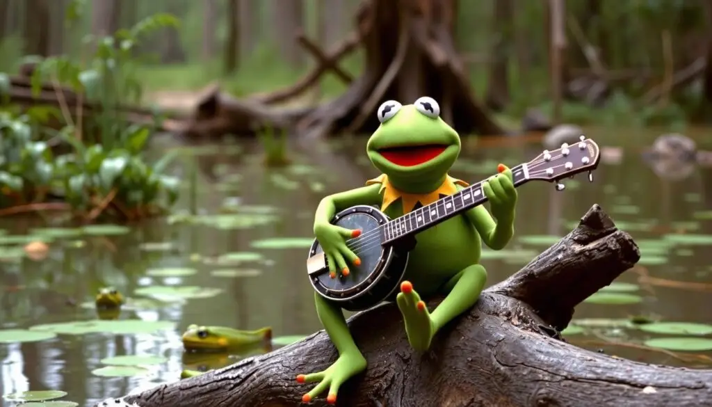 Kermit żaba w scenie z filmu The Muppet Movie