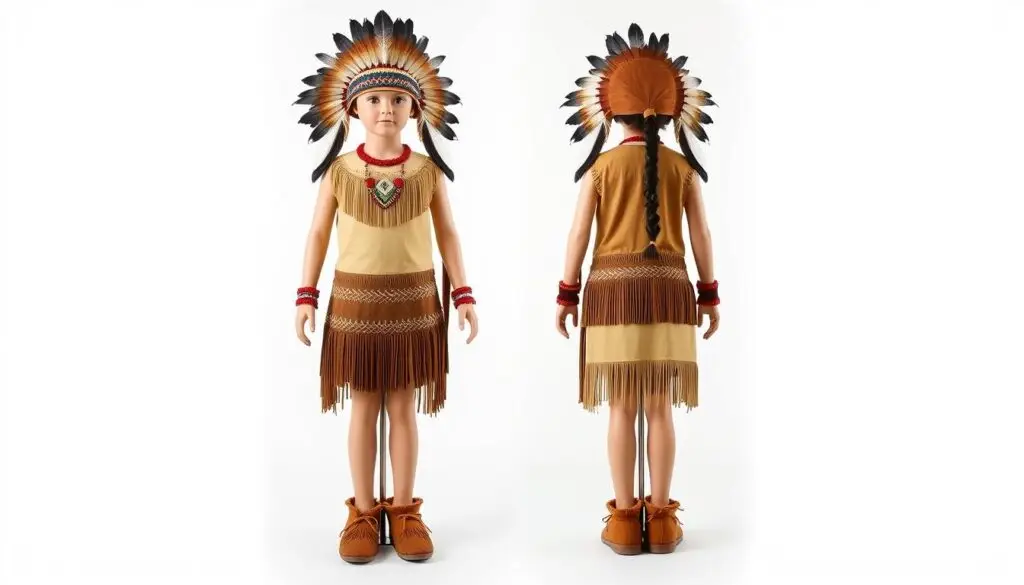 Kompletny strój indianki DIY z wszystkimi elementami