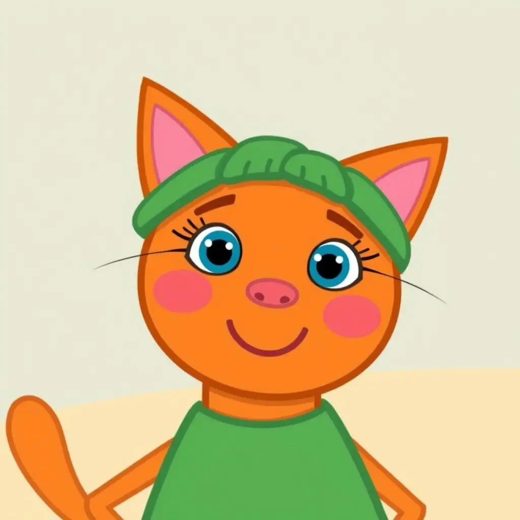 Kot Candy w zielonej sukience