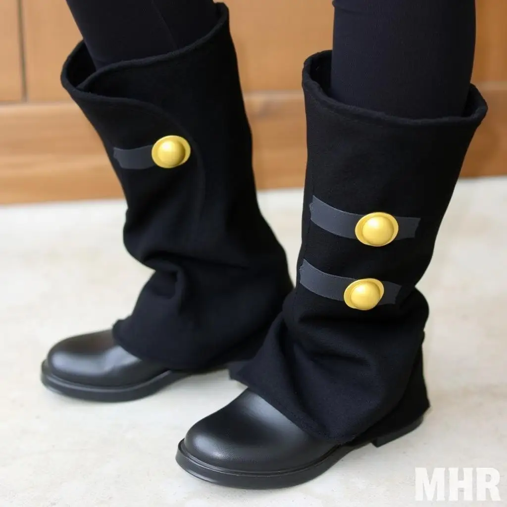 Nakładki na buty imitujące kozaki do stroju kota w butach