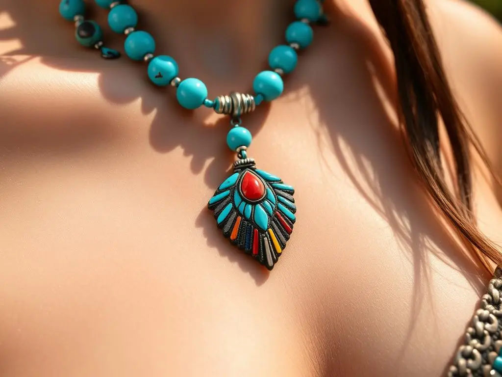 Naszyjnik w stylu Pocahontas do stroju indianki