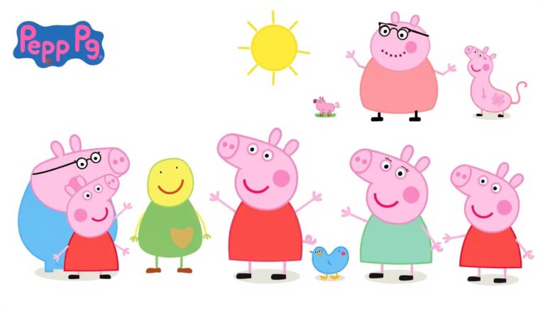 Postacie z Świnki Peppy - główni bohaterowie bajki
