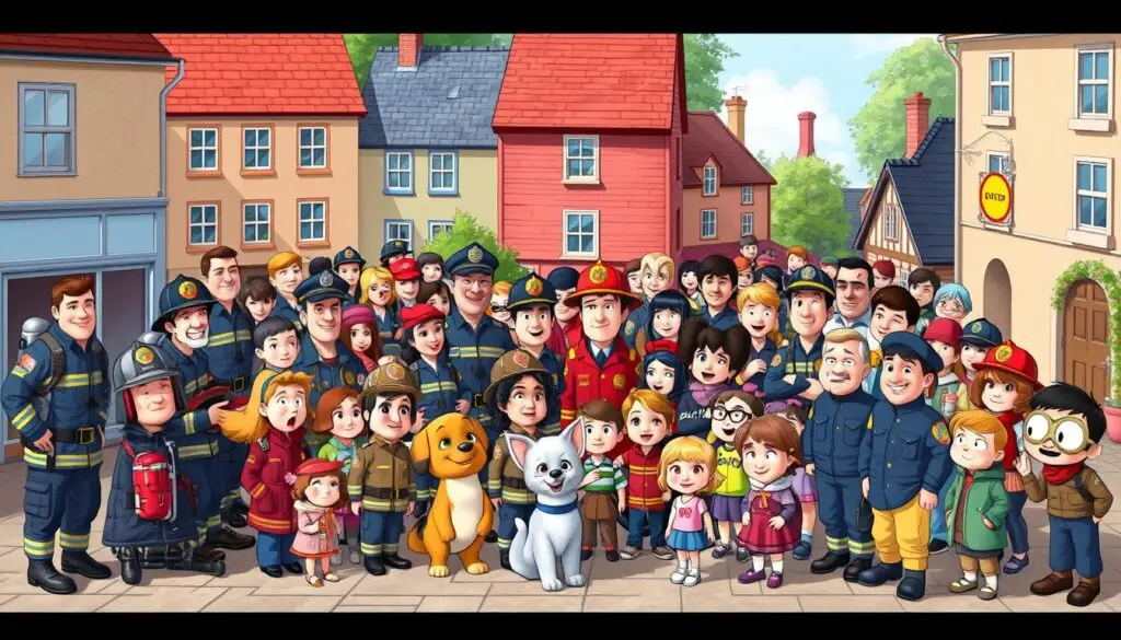 Postacie z bajki Strażak Sam - kompletna lista bohaterów z miasteczka Pontypandy