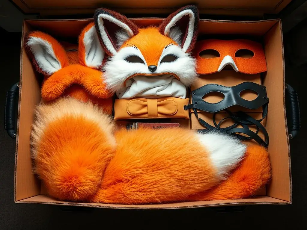 Prawidłowe przechowywanie elementów stroju liska w pudełku