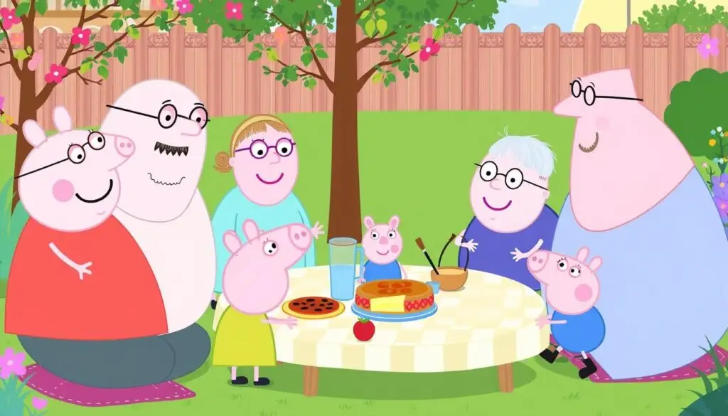 Rodzinne spotkanie postaci z Świnki Peppy