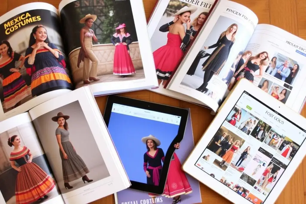 Różne źródła inspiracji do tworzenia stroju meksykańskiego - książki, magazyny, internet Różne źródła inspiracji do tworzenia stroju meksykańskiego - książki, magazyny, internet