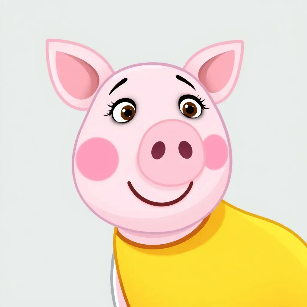 Świnka Chloe w żółtej sukience