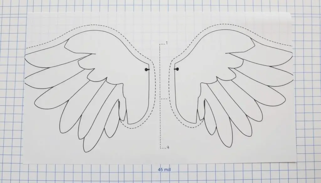 Szablon skrzydeł anioła z kartonu do wydruku