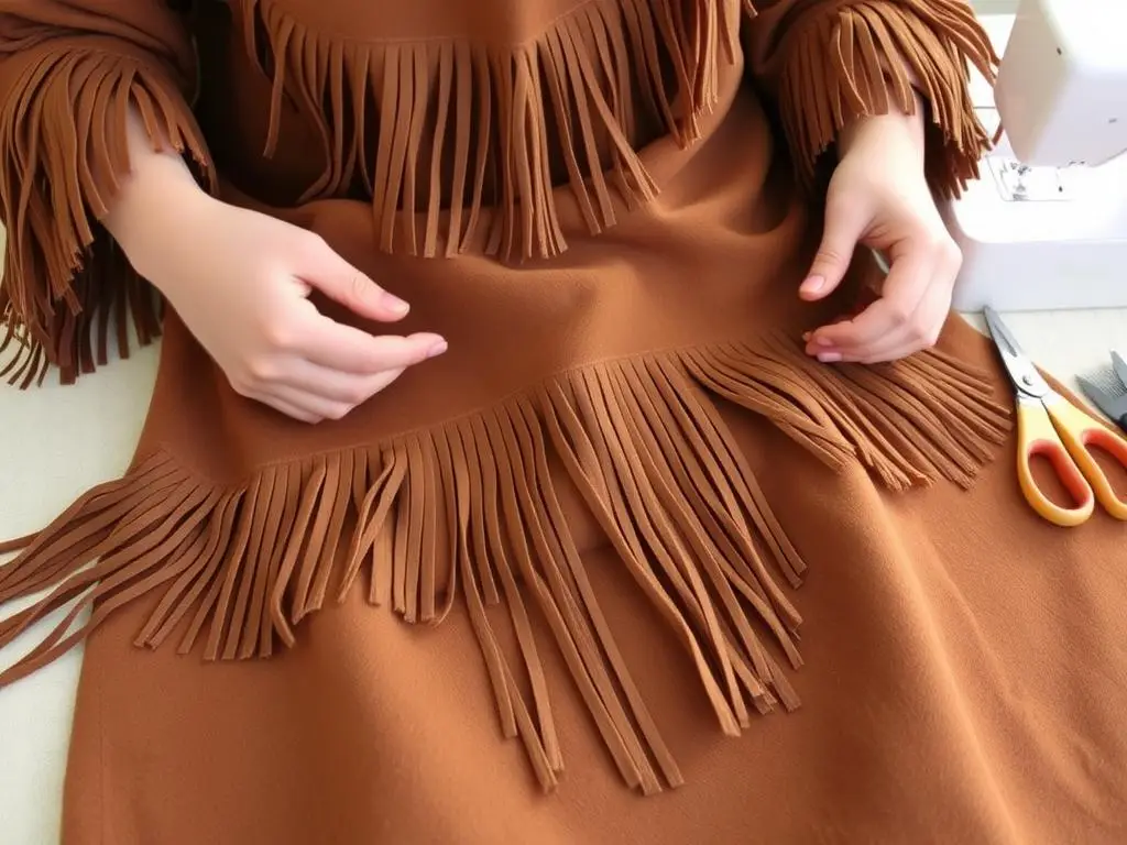 Tunika z frędzlami do stroju indianki jak zrobić