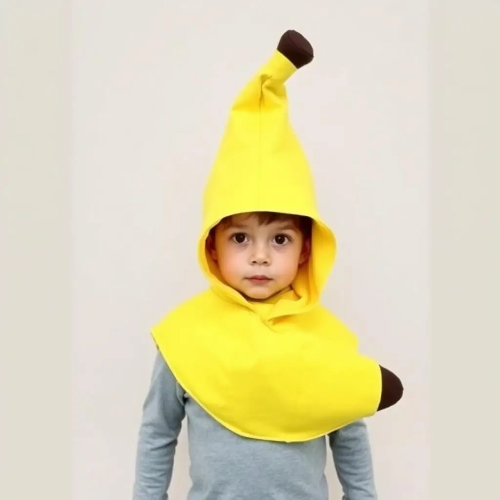 Dziecko w żółtym kostiumie banana