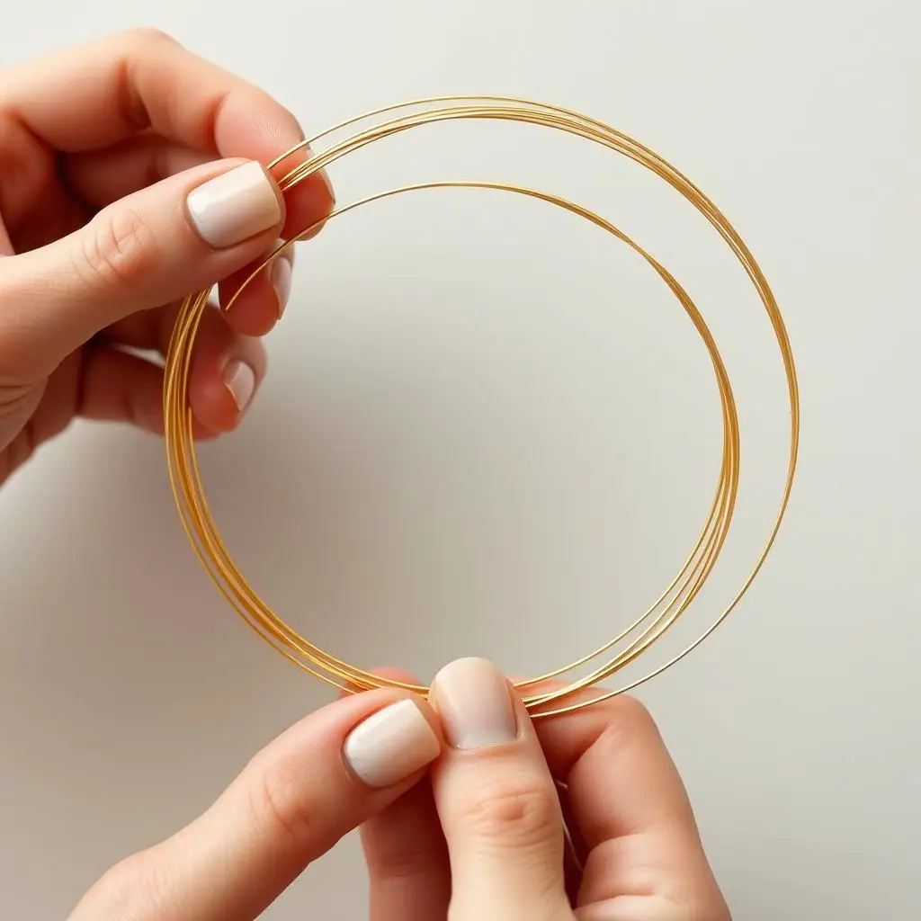 Formowanie okręgu aureoli z drucika kreatywnego Formowanie okręgu aureoli z drucika kreatywnego