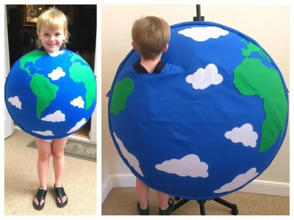 Gotowy strój planety Ziemi z kontynentami i chmurami