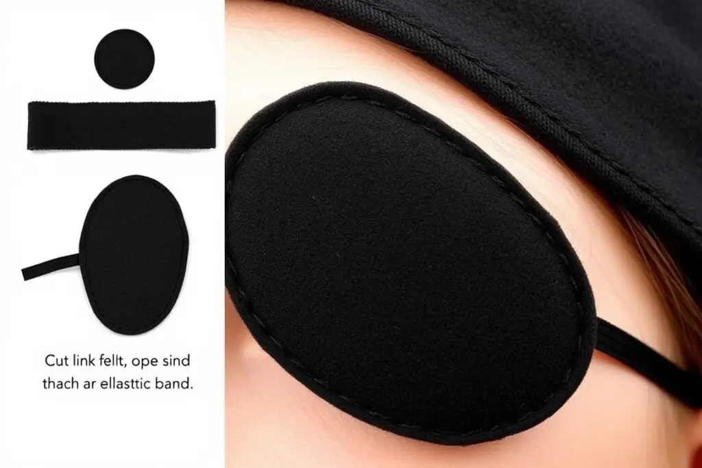Jak zrobić opaskę na oko dla pirata z czarnego materiału