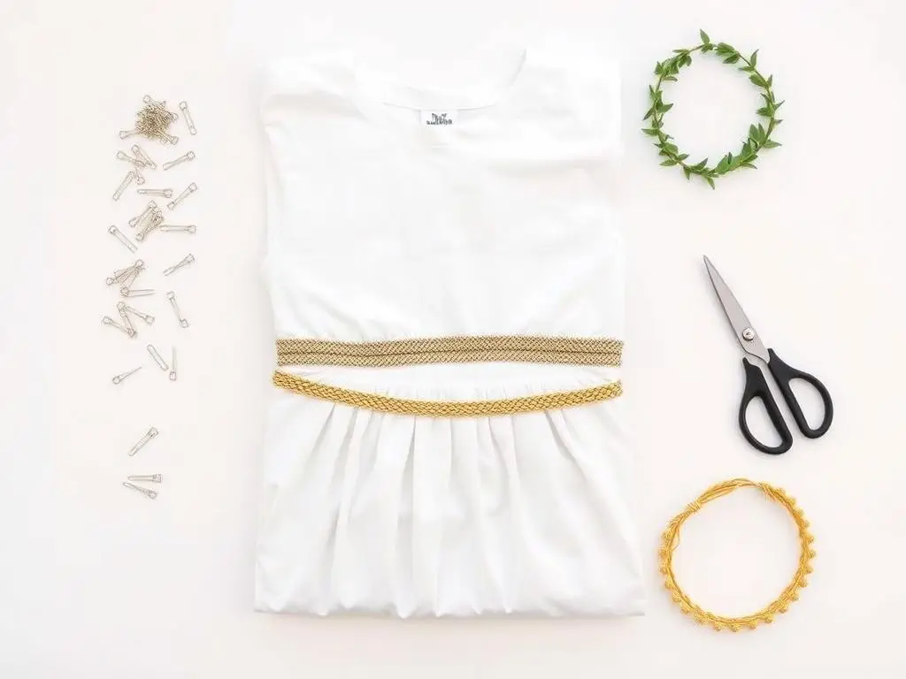 Materiały potrzebne do zrobienia stroju greckiego z prześcieradła Materiały potrzebne do zrobienia stroju greckiego z prześcieradła