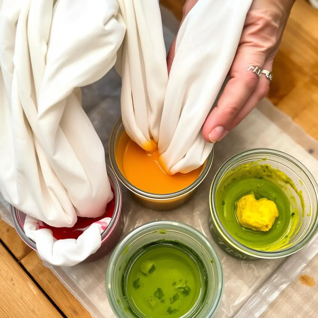 Proces barwienia tkaniny naturalnymi barwnikami