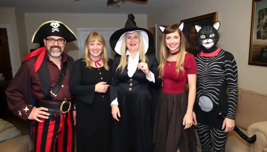 Różne klasyczne stroje karnawałowe dla dorosłych