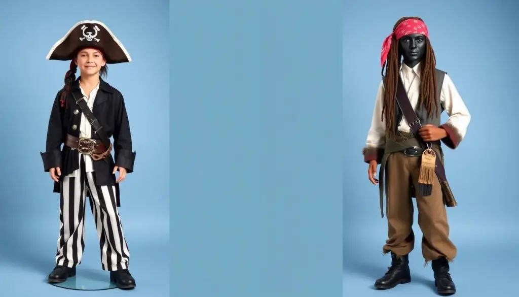 Różne warianty stroju pirata dla chłopca