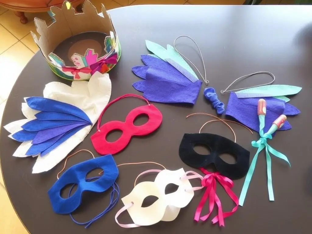 Samodzielnie wykonane dodatki do strojów karnawałowych