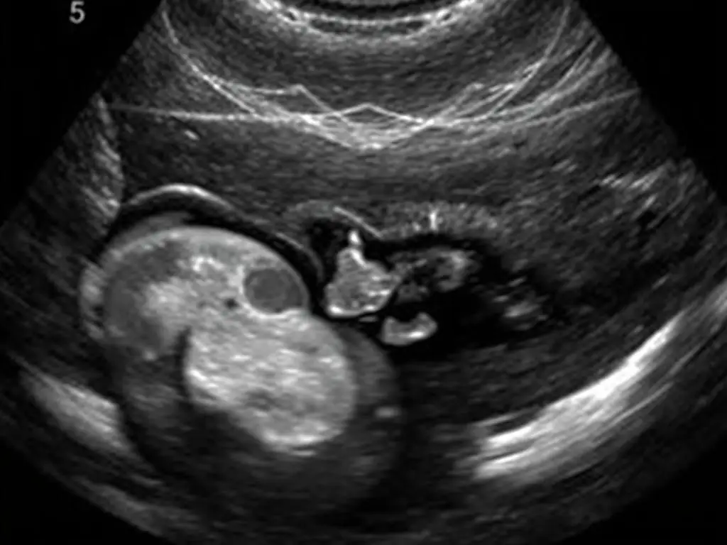 Obraz USG płodu w 12 tygodniu ciąży - trudność w określeniu płci