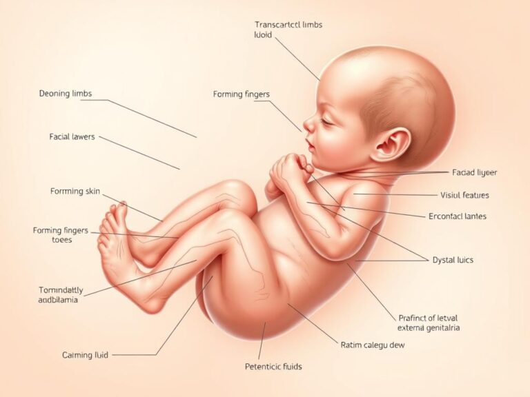 Płód w 12 tygodniu ciąży - wizualizacja rozwoju dziecka
