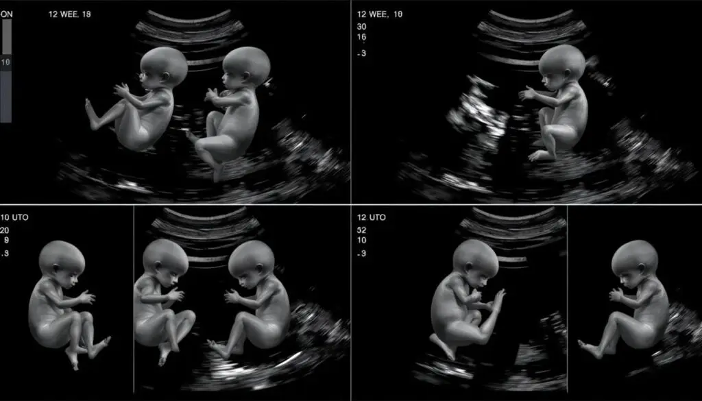 Ruchy płodu w 12 tygodniu ciąży widoczne podczas badania USG