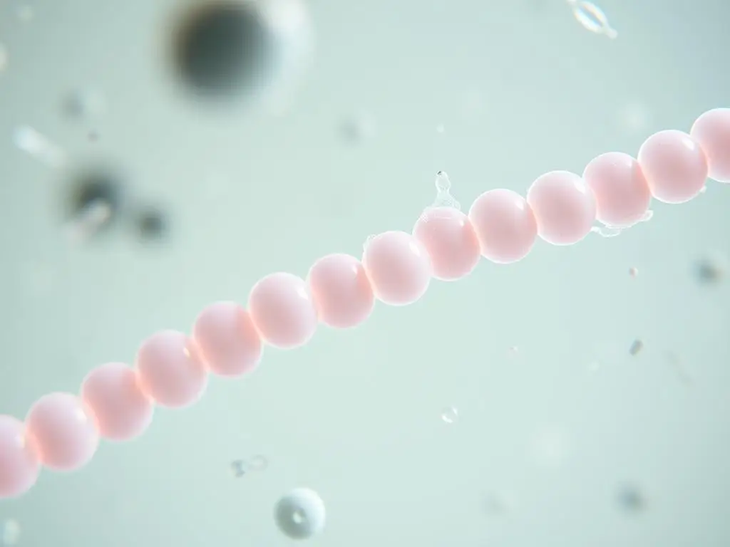 Mikroskopowe zdjęcie bakterii GBS (Streptococcus agalactiae) - paciorkowca grupy B