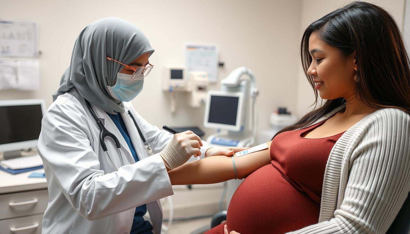 Badanie CRP w ciąży - pobieranie krwi do analizy