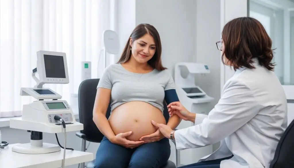Kobieta w ciąży podczas regularnych badań kontrolnych