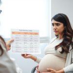 Kobieta w ciąży rozmawiająca z lekarzem o tabletkach przeciwbólowych w ciąży