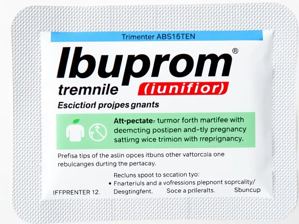 Opakowanie Ibupromu z informacją o ograniczeniach stosowania w ciąży