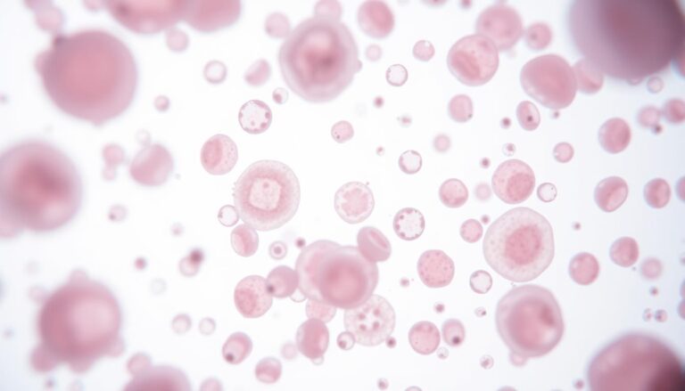 Leukocyty (białe krwinki) pod mikroskopem - obraz używany w diagnostyce leukocytów w moczu w ciąży