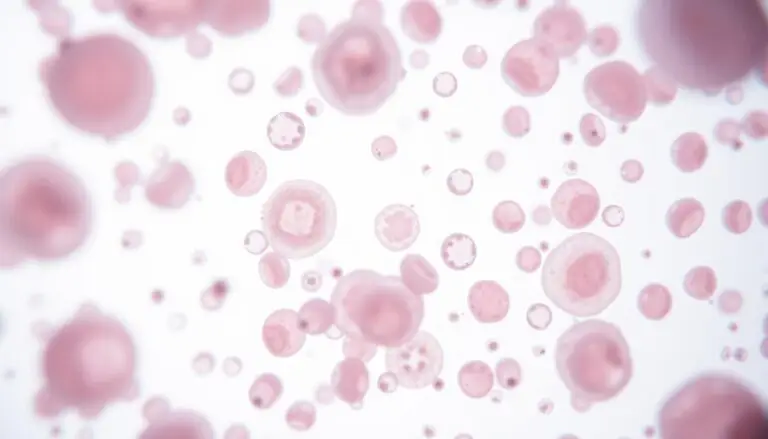 Leukocyty (białe krwinki) pod mikroskopem - obraz używany w diagnostyce leukocytów w moczu w ciąży