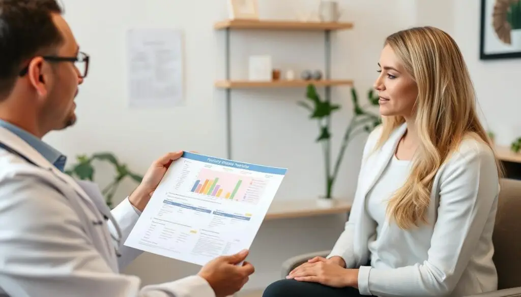 Para konsultująca się z lekarzem w sprawie problemów z płodnością związanych z tarczycą