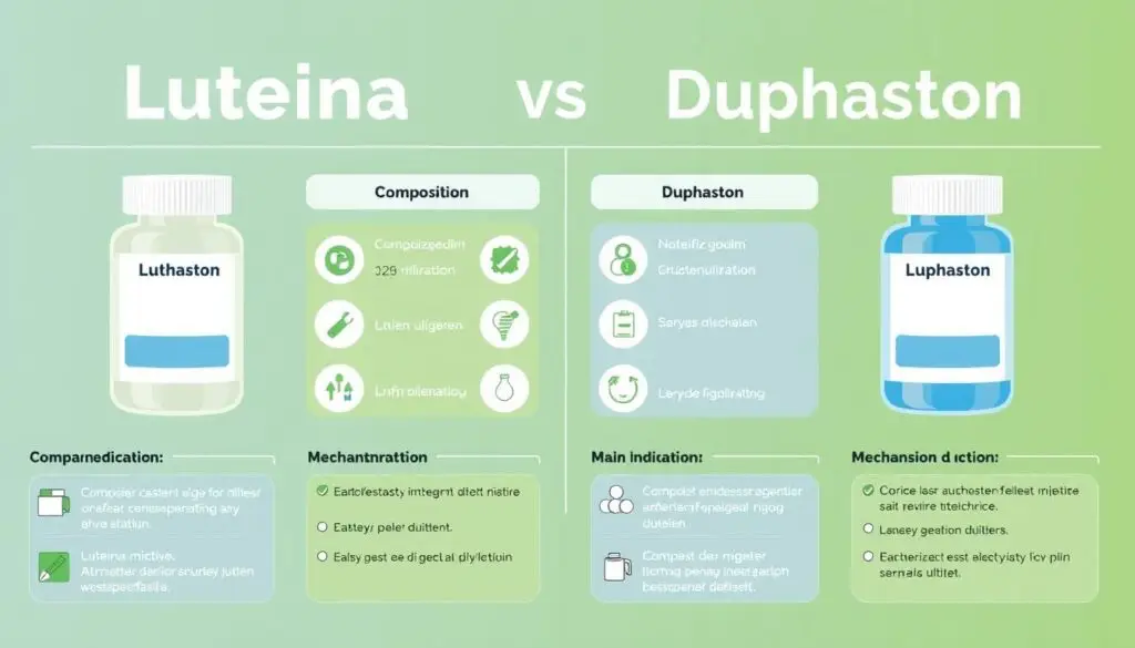Porównanie Luteiny i Duphastonu - infografika
