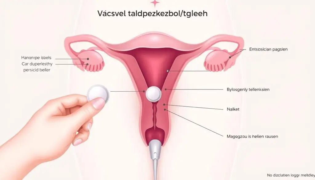 Sposób aplikacji tabletek dopochwowych Luteina