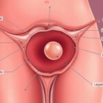 Schemat ciąży pozamacicznej pokazujący implantację zarodka w jajowodzie zamiast w macicy