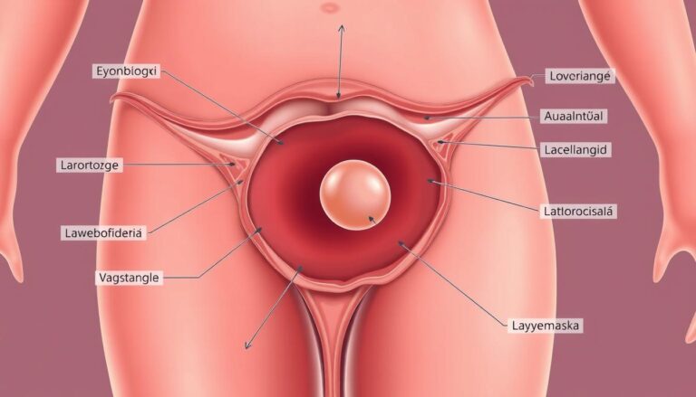Schemat ciąży pozamacicznej pokazujący implantację zarodka w jajowodzie zamiast w macicy